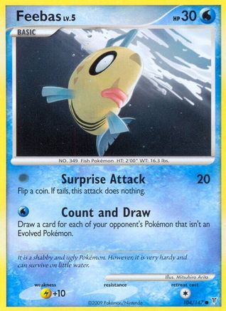 Feebas 104  - Reverse Holofoil Supreme Victors - Common