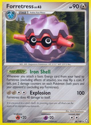 Forretress 028  - Reverse Holofoil Legends Awakened - Rare