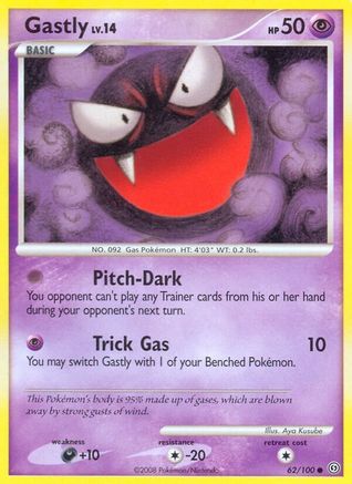 Gastly 062/100  - Reverse Holofoil Stormfront - Common