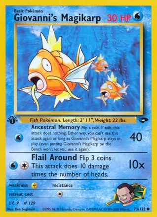 Giovanni's Magikarp 073/132  - Unlimited Gym Challenge - Common