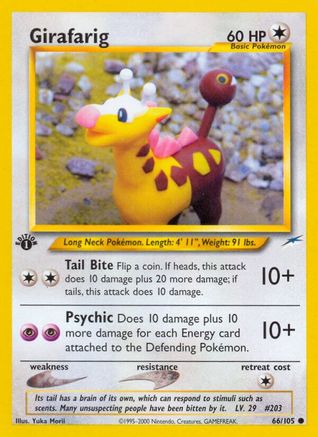 Girafarig 066/105  - 1st Edition Neo Destiny - Common
