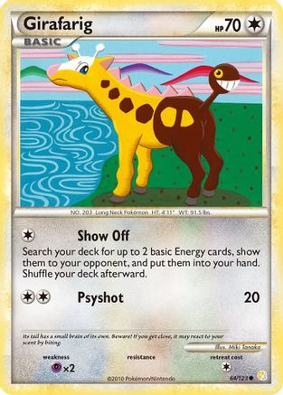 Girafarig 064  HeartGold SoulSilver - Common