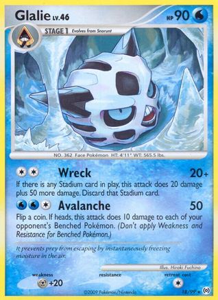 Glalie 018  - Reverse Holofoil Arceus - Rare