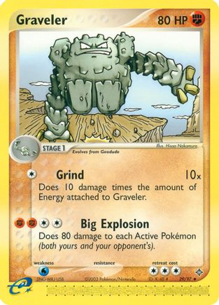 Graveler 029/097  - Reverse Holofoil Dragon - Uncommon