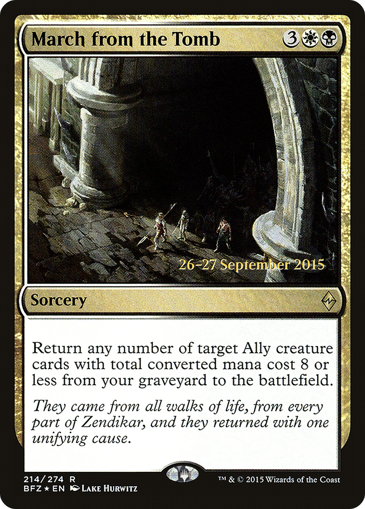 March from the Tomb (PRE-214) - Battle for Zendikar Promos Foil
