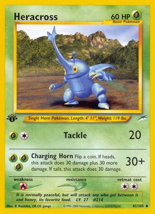 Heracross 041/105  - Unlimited Neo Destiny - Uncommon
