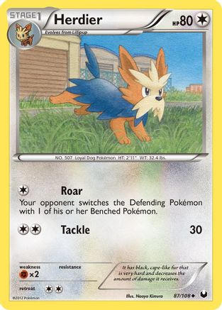 Herdier 087  - Reverse Holofoil Dark Explorers - Uncommon