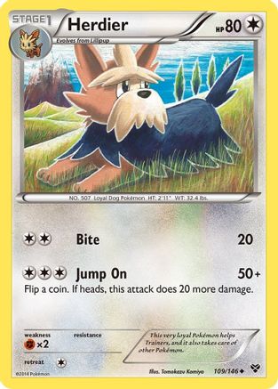 Herdier 109/146  XY Base Set - Uncommon