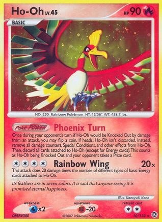 Ho-Oh 010/132  - Holofoil Secret Wonders - Holo Rare