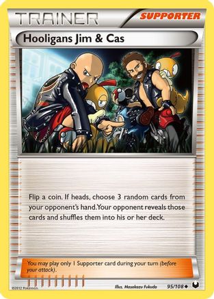 Hooligans Jim & Cas 095/108  - Reverse Holofoil Dark Explorers - Uncommon