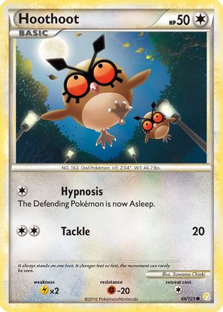 Hoothoot 066/123  HeartGold SoulSilver - Common