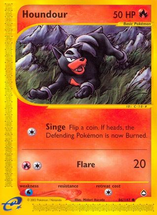 Houndour (86) 086/147  - Reverse Holofoil Aquapolis - Common