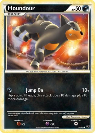 Houndour (54) 054/90  - Reverse Holofoil Undaunted - Common
