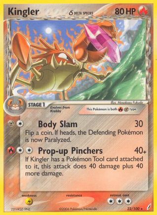 Kingler (Delta Species) 022/100  Crystal Guardians - Rare
