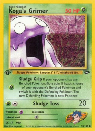 Koga's Grimer 078/132  - Unlimited Gym Challenge - Common
