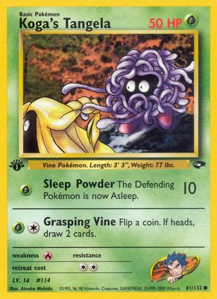 Koga's Tangela 081/132  - Unlimited Gym Challenge - Common