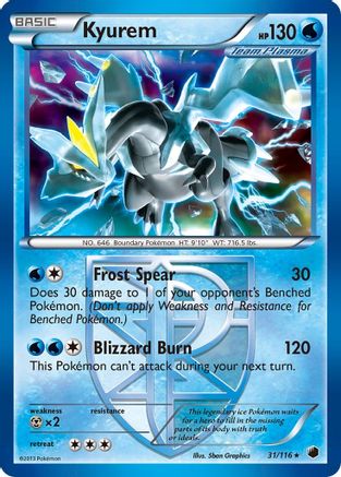 Kyurem (Team Plasma) 031  - Reverse Holofoil Plasma Freeze - Holo Rare