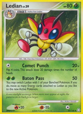 Ledian 060  - Reverse Holofoil Legends Awakened - Uncommon