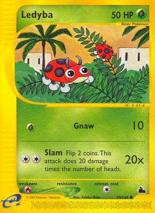 Ledyba (73) 073  - Reverse Holofoil Skyridge - Common