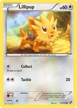 Lillipup (81) 081  - Reverse Holofoil Black and White - Common