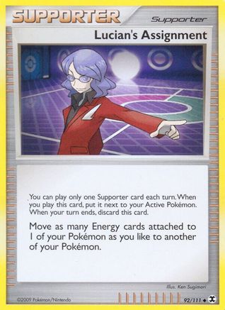 Lucian's Assignment 092  - Reverse Holofoil Rising Rivals - Uncommon