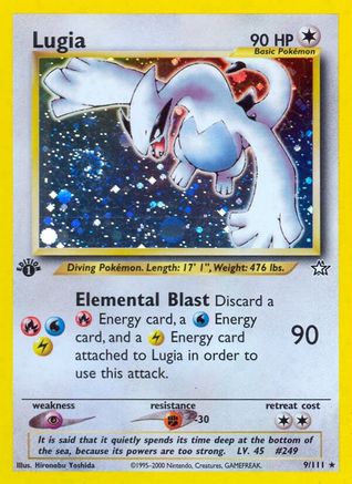 Lugia 009/111  - Unlimited Holofoil Neo Genesis - Holo Rare