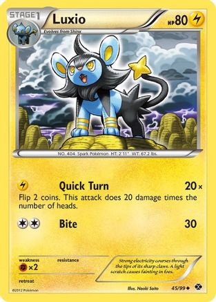 Luxio (45) 045  - Reverse Holofoil Next Destinies - Uncommon
