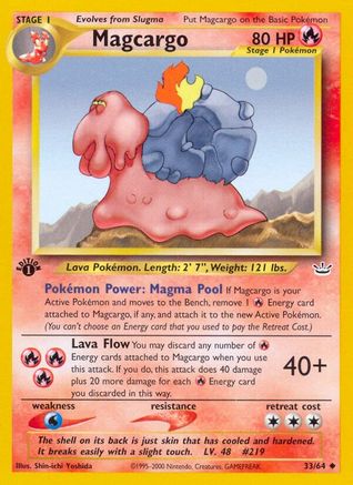 Magcargo 033/64  - 1st Edition Neo Revelation - Uncommon