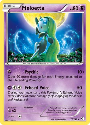 Meloetta 077  - Holofoil Boundaries Crossed - Holo Rare