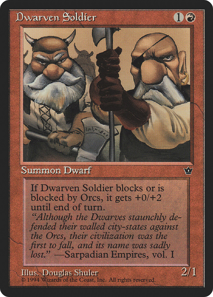 Dwarven Soldier (Shuler) (FEM-53C) - Fallen Empires