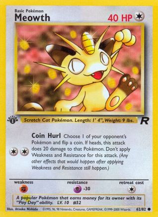 Meowth 062/82  - Unlimited Team Rocket - Common