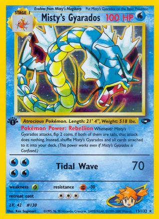 Misty's Gyarados 013/132  - Unlimited Holofoil Gym Challenge - Holo Rare