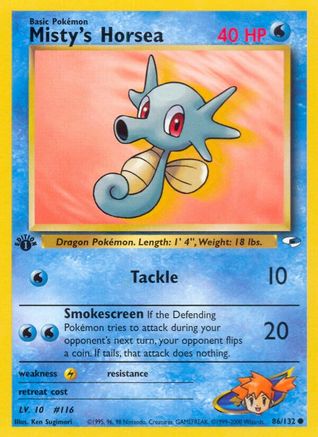 Misty's Horsea 086/132  - Unlimited Gym Heroes - Common