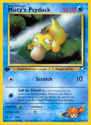 Misty's Psyduck 054/132  - Unlimited Gym Heroes - Uncommon