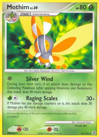 Mothim 033  - Reverse Holofoil Secret Wonders - Rare