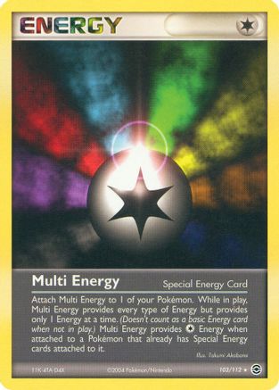 Multi Energy 103  - Reverse Holofoil FireRed & LeafGreen - Rare