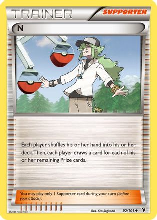 N (Supporter) 092/101  Noble Victories - Uncommon