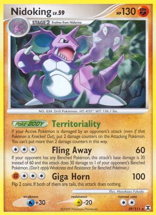 Nidoking 029  Rising Rivals - Rare