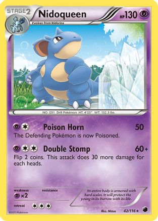 Nidoqueen 042/116  - Reverse Holofoil Plasma Freeze - Rare