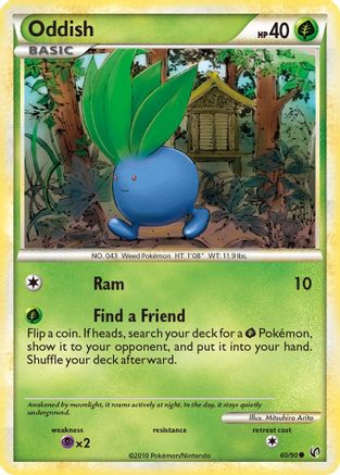 Oddish 060/90  - Reverse Holofoil Undaunted - Common