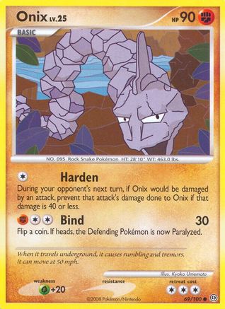 Onix 069/100  - Reverse Holofoil Stormfront - Common