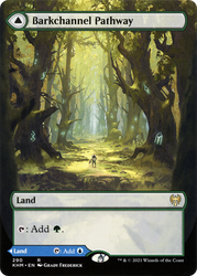 Barkchannel Pathway (Borderless) (KHM-290) - Kaldheim: (Showcase) (Borderless)