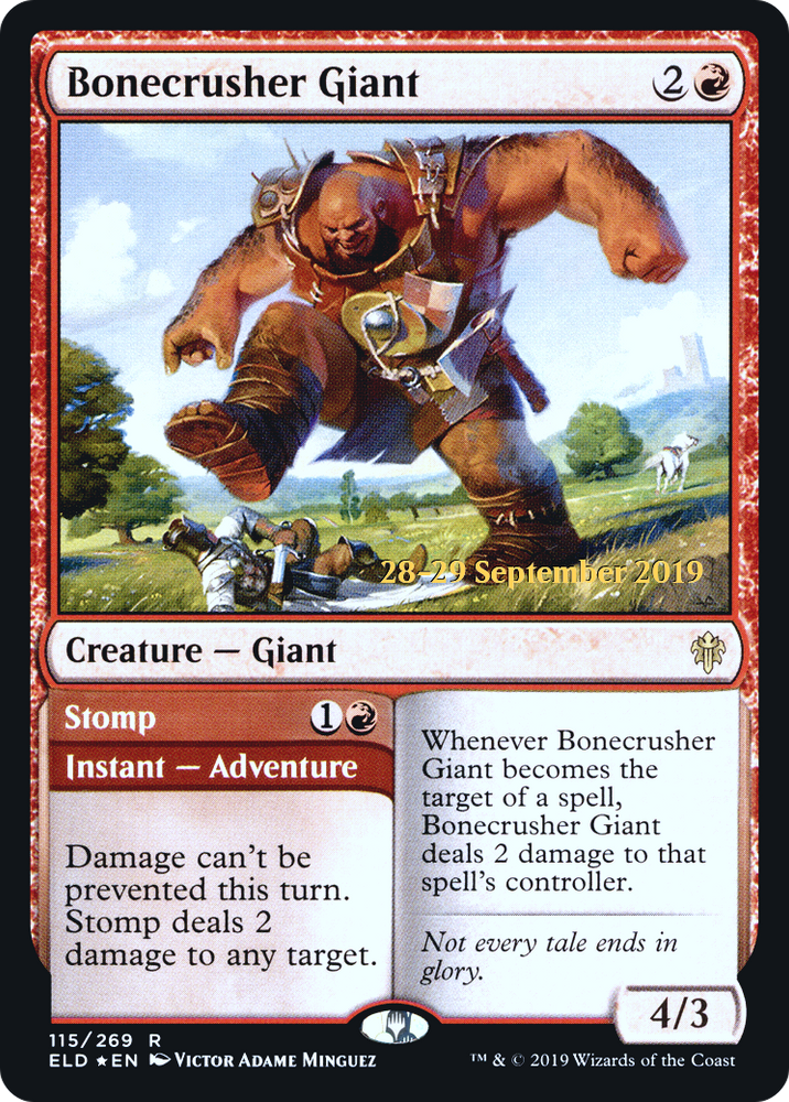 Bonecrusher Giant (PRE-115) - Throne of Eldraine Promos Foil
