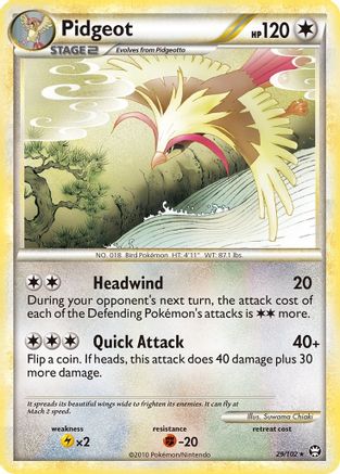 Pidgeot 029  - Reverse Holofoil Triumphant - Rare