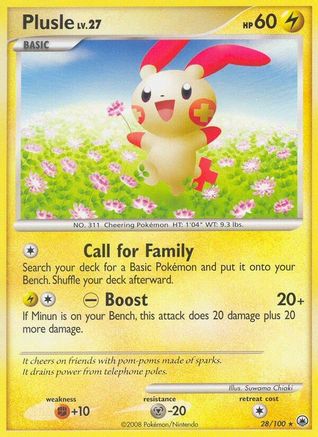Plusle 028  - Reverse Holofoil Majestic Dawn - Rare