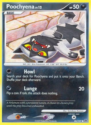 Poochyena 086/127  - Reverse Holofoil Platinum - Common