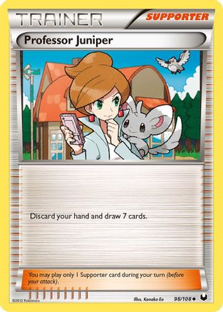 Professor Juniper 098/108  - Reverse Holofoil Dark Explorers - Uncommon