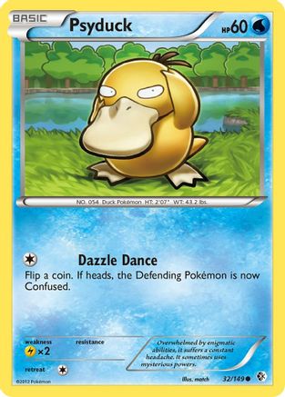 Psyduck (32) 032  - Reverse Holofoil Boundaries Crossed - Common
