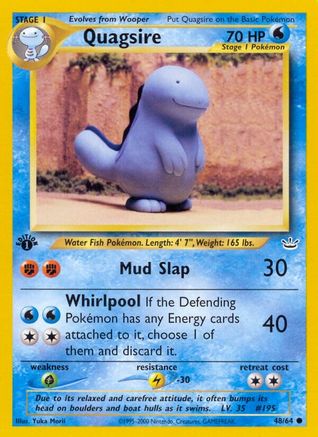 Quagsire 048/64  - 1st Edition Neo Revelation - Common