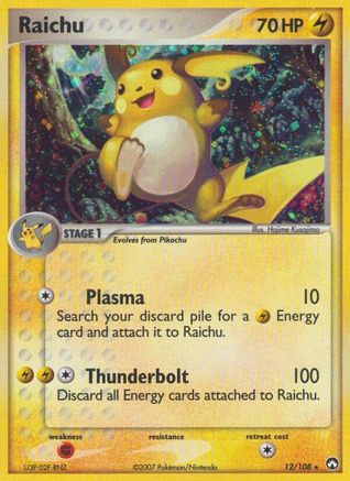 Raichu 012/108  - Holofoil Power Keepers - Holo Rare